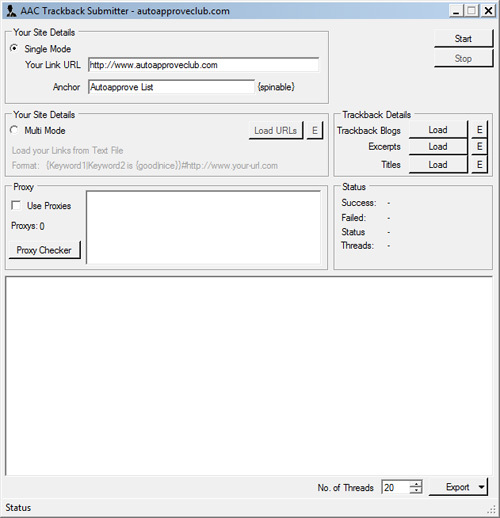 AAC-Trackback-Submitter